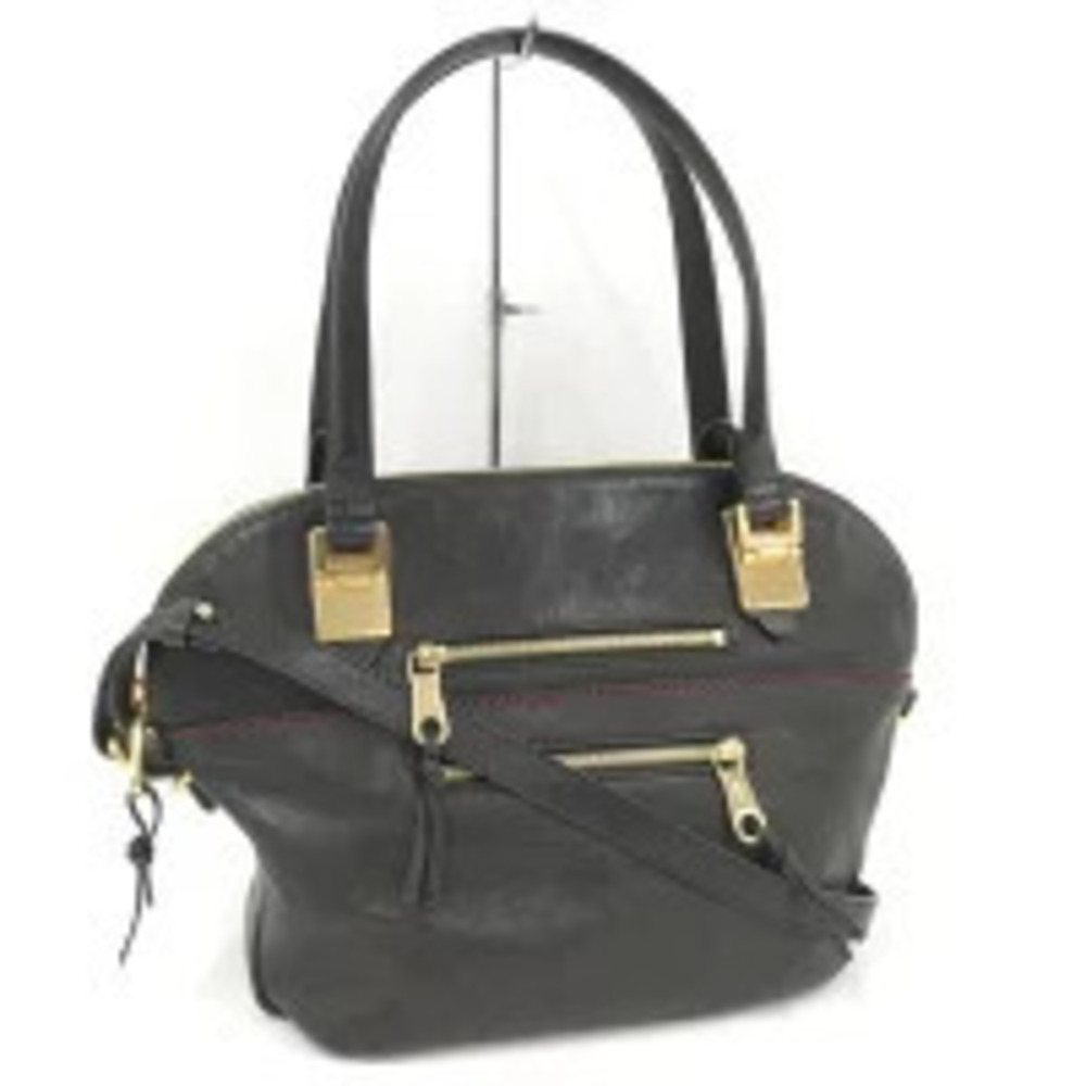 Chloe Angie 2way Shoulder Bag Leather Black